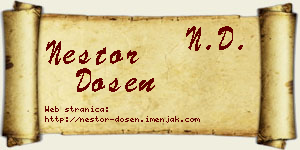 Nestor Došen vizit kartica